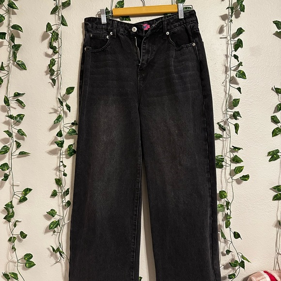 Edikted Baggy Black Women's Jeans - Picture 1 of 2